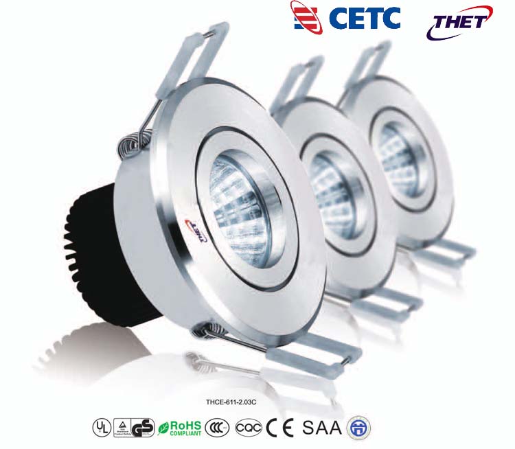 同辉高光3W平面COB天花灯纯吕高品质正品