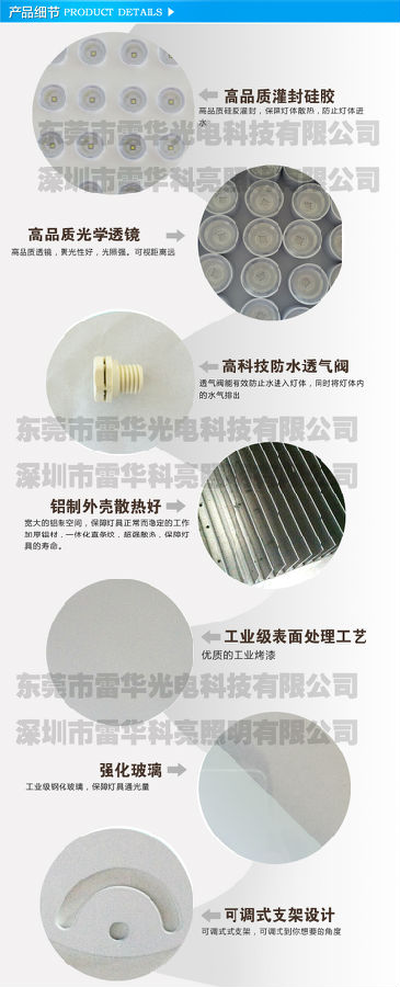 LED加油站灯物料细节描述