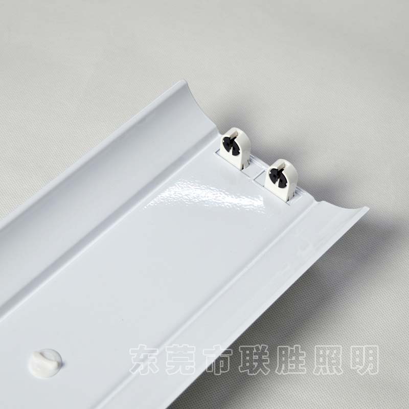 T5双支带罩支架，T5 LED灯管支架，双管弧形罩支架