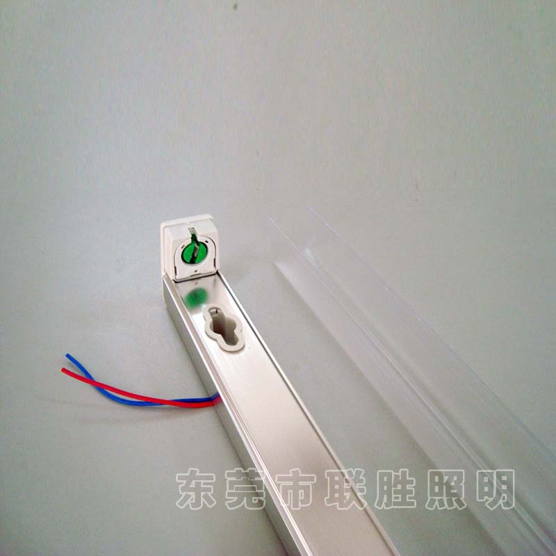 铝合金+PC罩防尘支架，T8单管防尘支架，方形PC罩支架