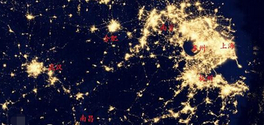 美国宇航局监控中国内地城市灯光 藏巨大社会