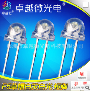 5mm草帽白灯  f5草帽