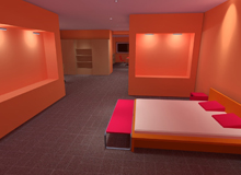 2072：安静温馨的酒店房间灯光设计