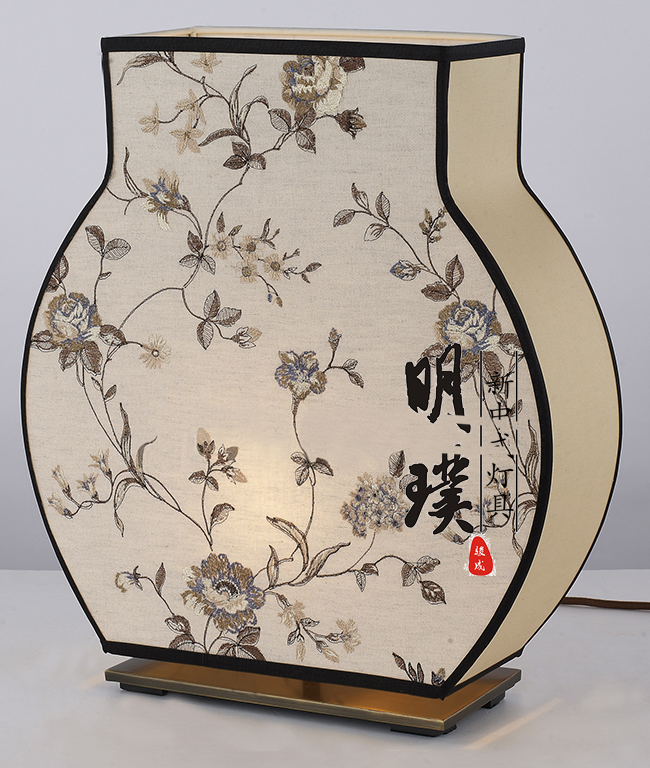 明璞新中式复古台灯   餐厅走廊现代中式布艺台灯