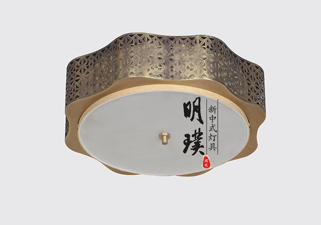 明璞新中式铁艺落地灯    现代中式简约布艺落地灯批发厂家