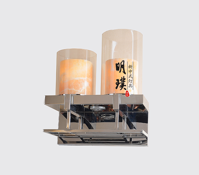 明璞新中式布艺壁灯   走廊卧室现代中式简约铁艺壁灯批发厂家