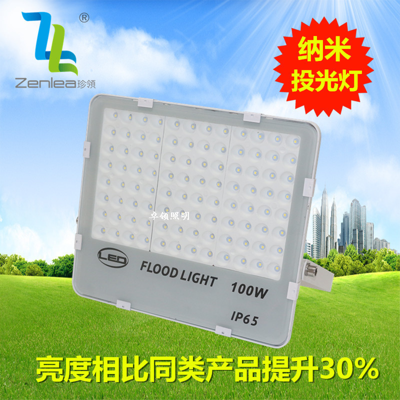Zenlea珍领 100W 户外七彩防水射灯 LED纳米投光灯