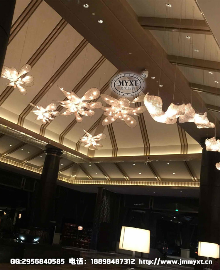 泰式酒店大堂工程灯具配置方案实拍