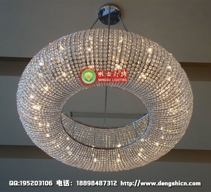 餐厅水晶灯 水晶八角珠吊灯 北欧水晶吊灯 餐厅灯具定制 餐厅工程灯设计