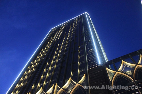 武汉凯景国际大厦外墙泛光照明施工详解--201