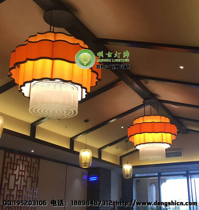 泸州中式会所餐厅灯具定制项目