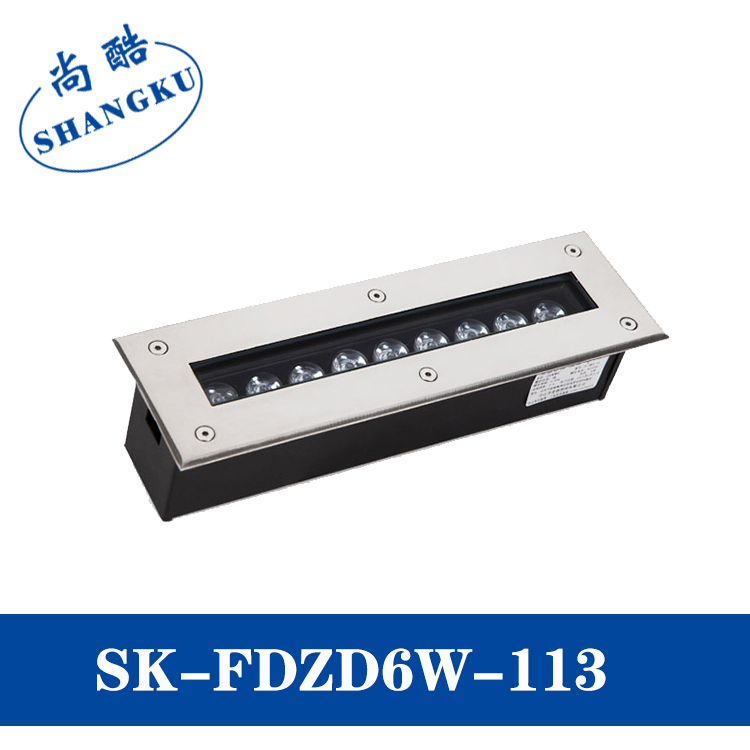 LED埋地灯防水户外射灯9W方形地埋灯led七彩草地灯台阶灯 SK-FDZD6W-113