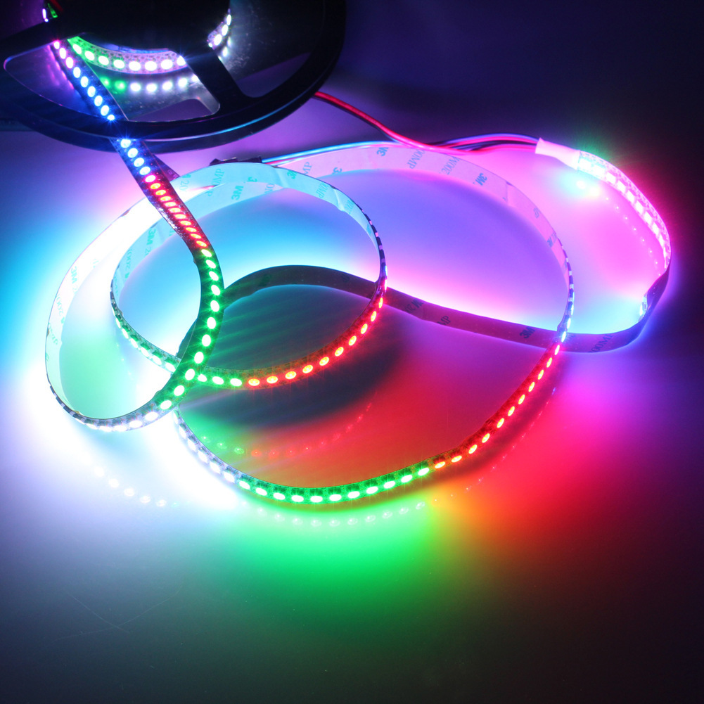 单点单控144灯5v2812IC6812IC幻彩LED软灯条厂家批发