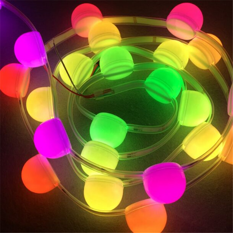 晚会舞会排队圣诞节日装饰幻彩LED球形软灯条厂家批发