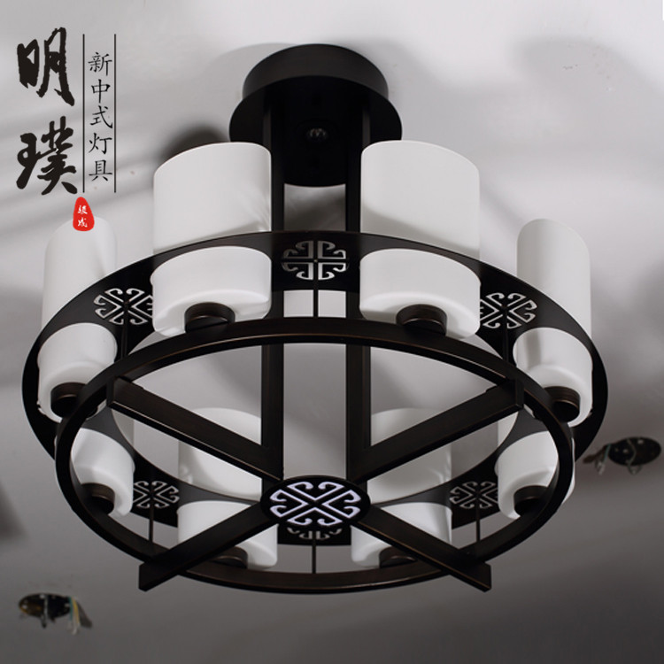 餐厅新中式灯具	新中式吸顶灯定制
