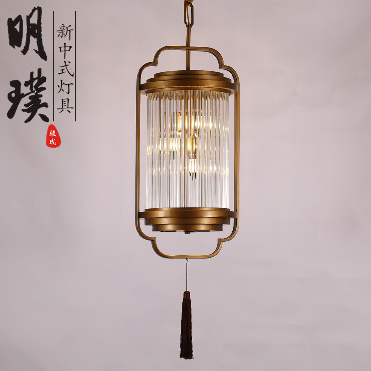 布艺新中式灯具  新中式吊灯批发