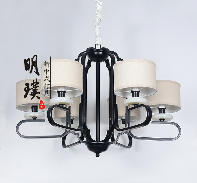 布艺新中式灯具厂家	展厅新中式吊灯	新中式吊灯代理