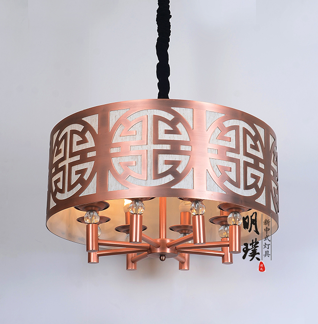 别墅新中式吊灯定制厂家
