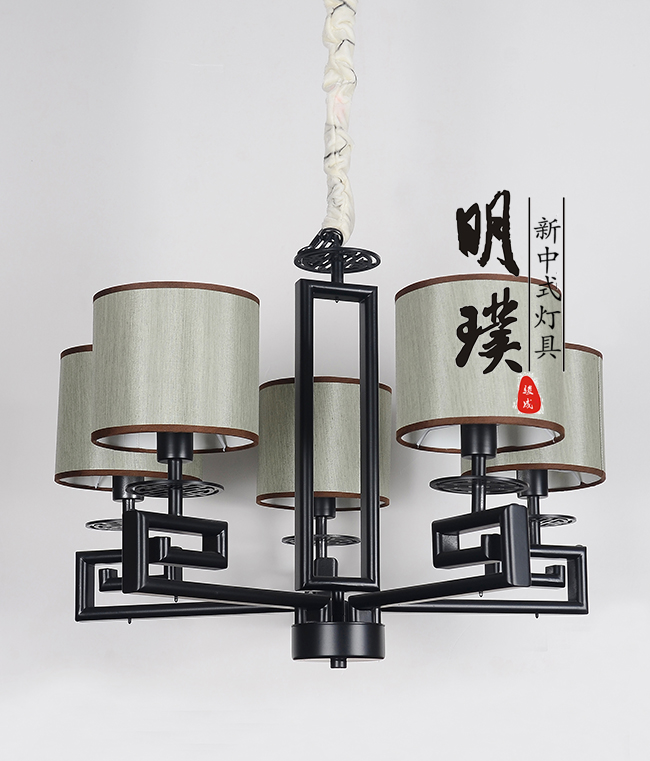 阳台新中式吊灯   布艺新中式吊灯