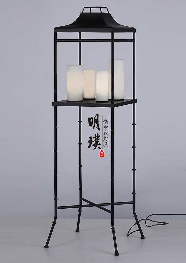 办公楼新中式落地灯厂家	铁艺新中式灯具批发