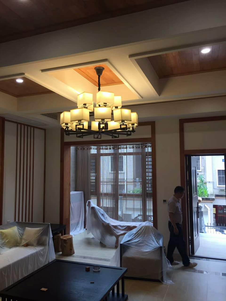 新中式吊灯客厅卧室灯餐厅酒店简约灯具 明璞新中式吊灯厂家