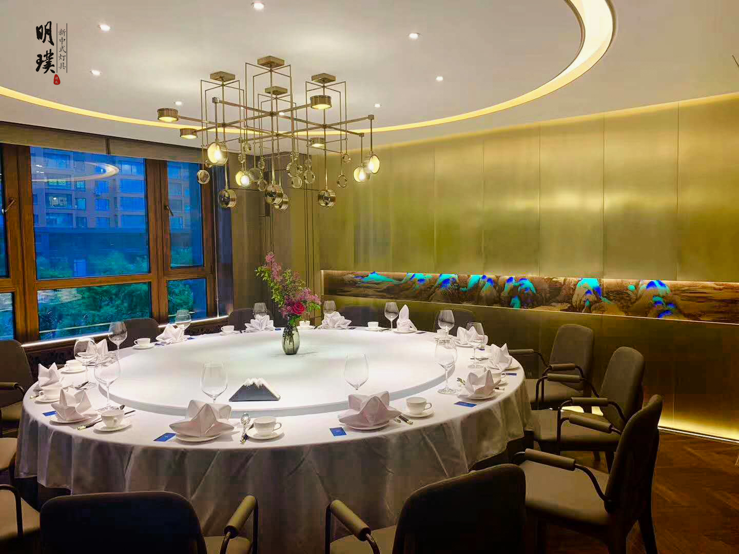 中式灯具 定制全铜客厅灯 现代简约新中式灯饰订制