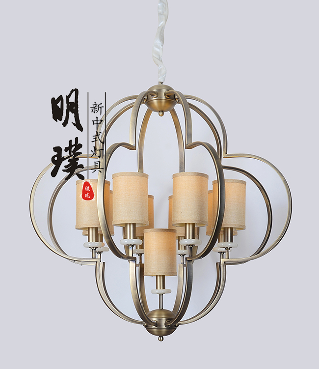 仿古新中式吊灯批发 典雅新中式吊灯定制
