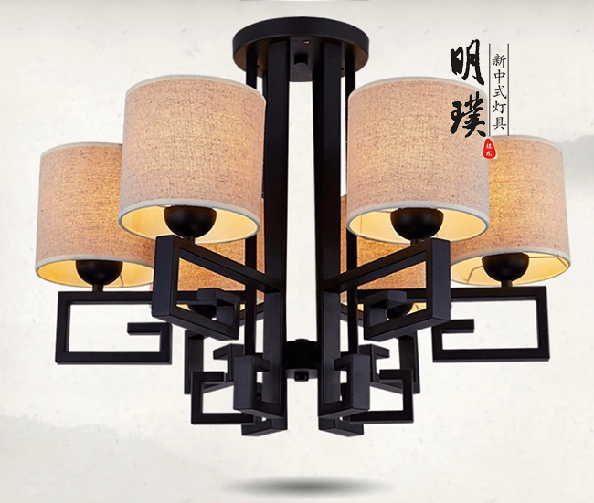 铁艺新中式吸顶灯厂家	新中式吸顶灯品牌