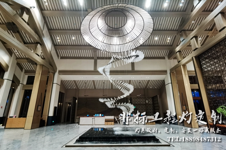 新中式酒店吊灯 创意现代中式吊灯 酒店大堂创意吊灯 创意灯饰定制