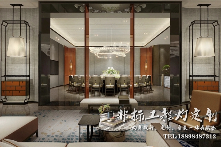 皇冠假日酒店彩丰楼中餐厅灯具定制设计解决方案