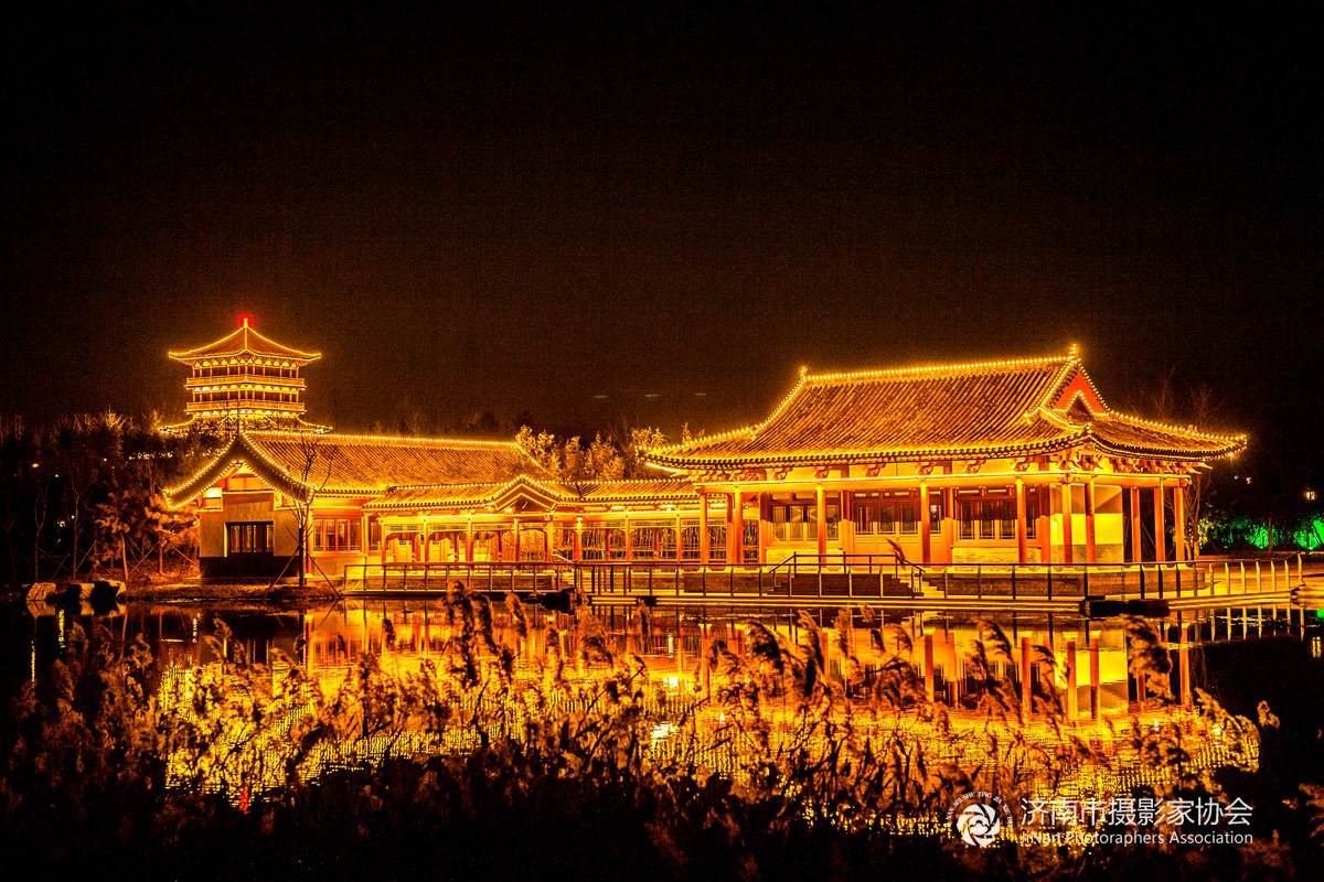 山东省济南市章丘区绣江河公园景观亮化工程，照明工程，夜景灯光，夜景亮化工程