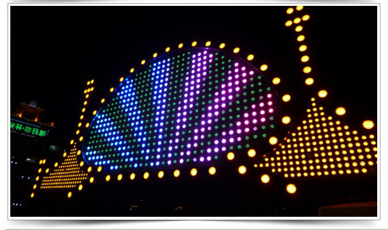 led点光源户外防水单色全彩圆形点光源内控外控外墙装饰