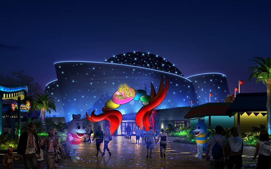 柳州卡乐星球主题乐园夜景照明设计2018神灯奖申报工程