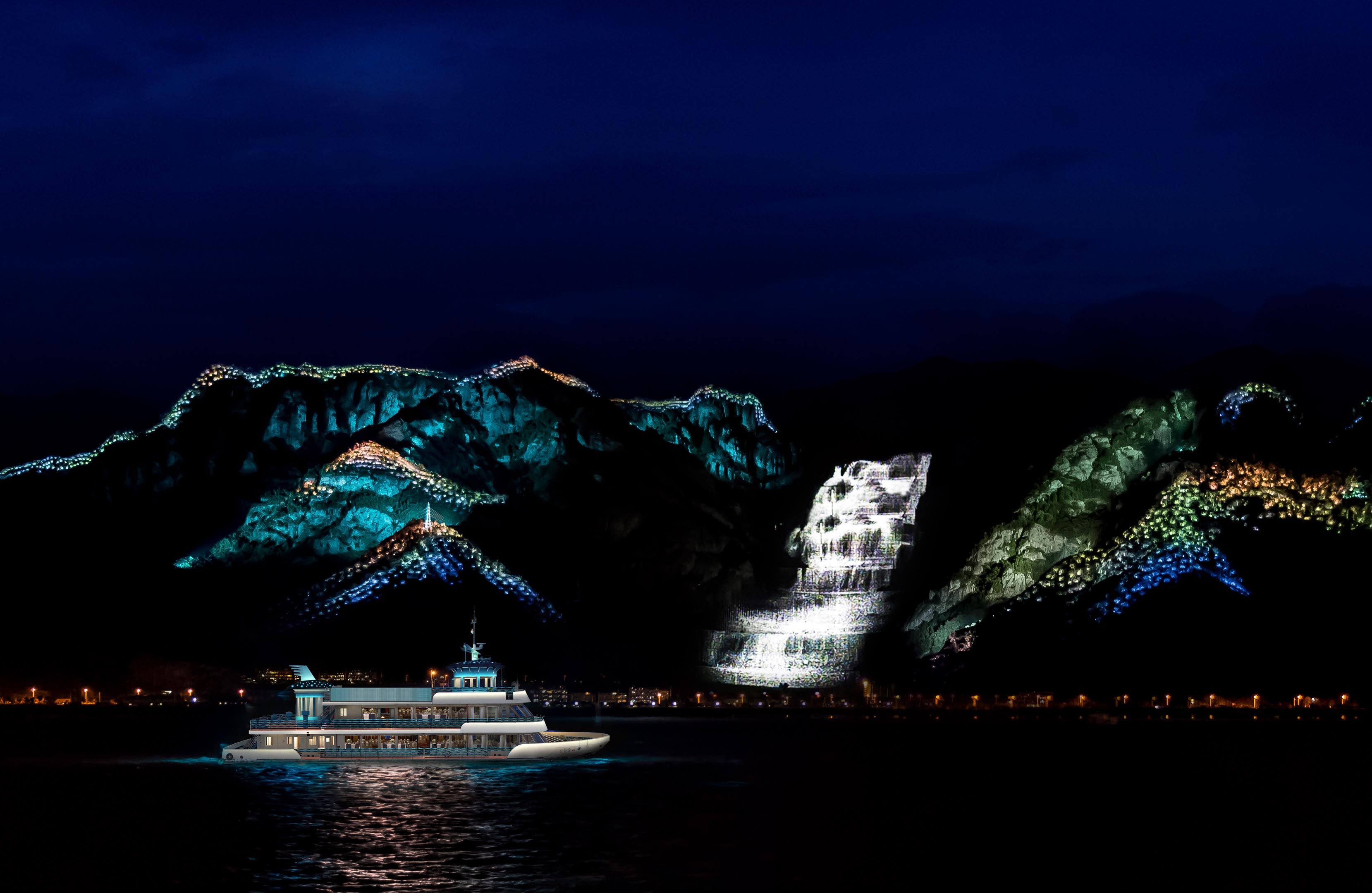 温州瓯江夜游图片
