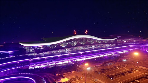 长沙飞机场 夜景图片